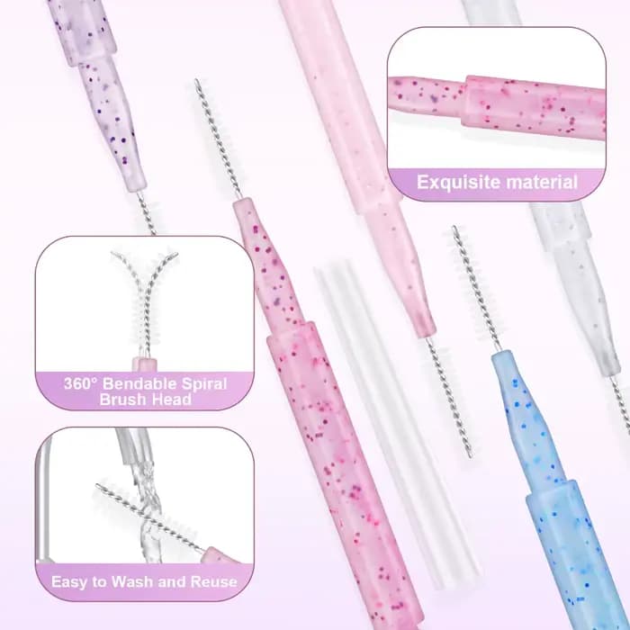 MAYOOC Mini brosse à sourcils brosse permanente à sourcils brosses de levage de sourcils jetables pl