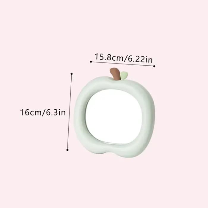 Ins – miroir de maquillage décoratif en forme de pomme