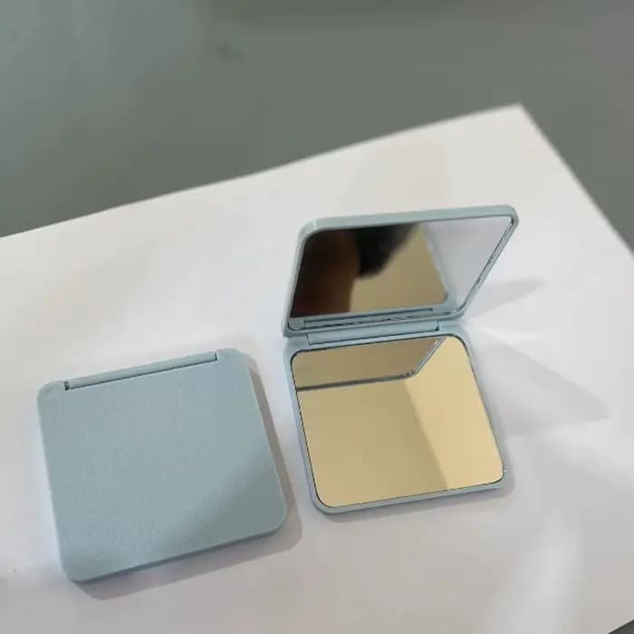 Mini miroir de maquillage double face pour filles, carré, portable, mignon, sac à main, compact, plusieurs couleurs, cadeau