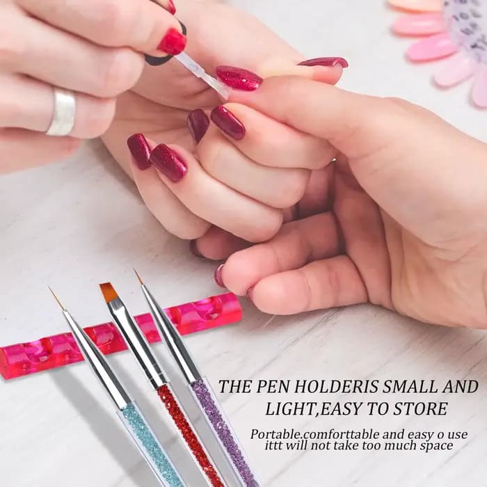 Étagère pour brosse à ongles transparente en acrylique, 5 grilles, Mini support Portable pour stylo