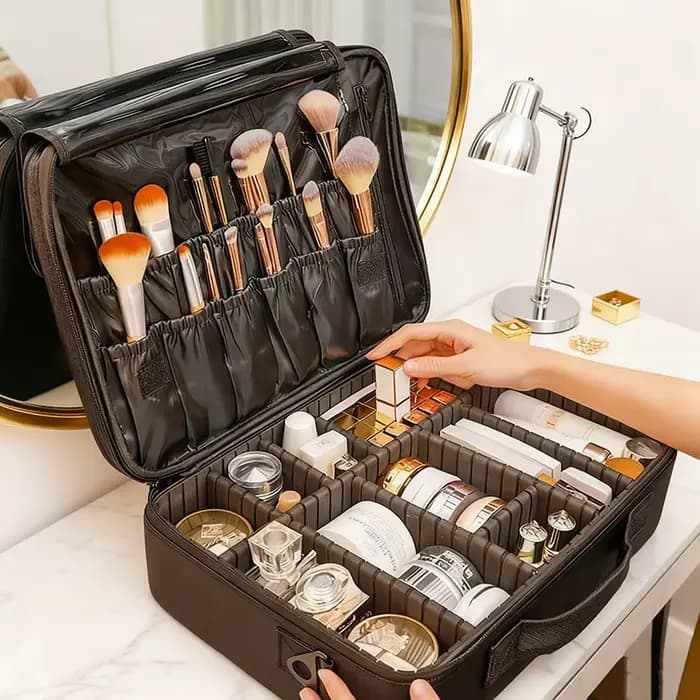 Nouveau Oxford trousse de maquillage pour femmes professionnel grande capacité voyage
