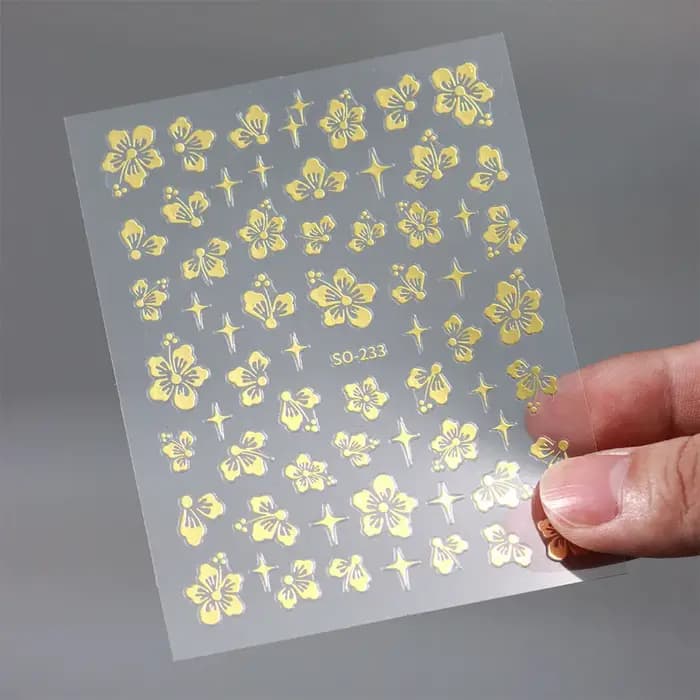 Autocollants 3D en forme de fleur d'hibiscus pour nail art, décalcomanies florales blanches, roses,