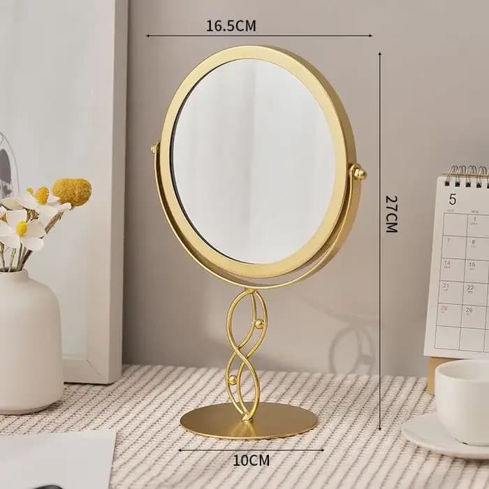 360 ° Miroir de maquillage de bureau rotatif