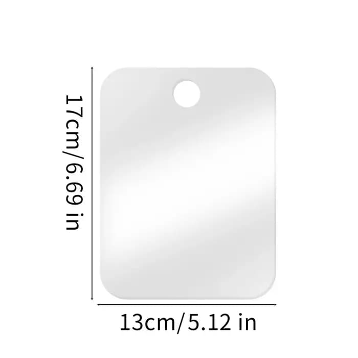 Miroir de voyage portable S/L pour camping, salle de bain, rasage, maquillage, en acrylique, anti-buée, pour femmes et hommes, sans perçage, accessoires de salle de bain