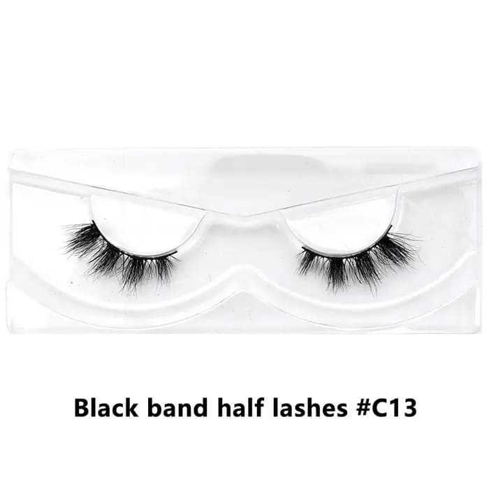 Articles en vrac 10/30/60/100 paires demi-cils de vison naturel longs moelleux vaporeux