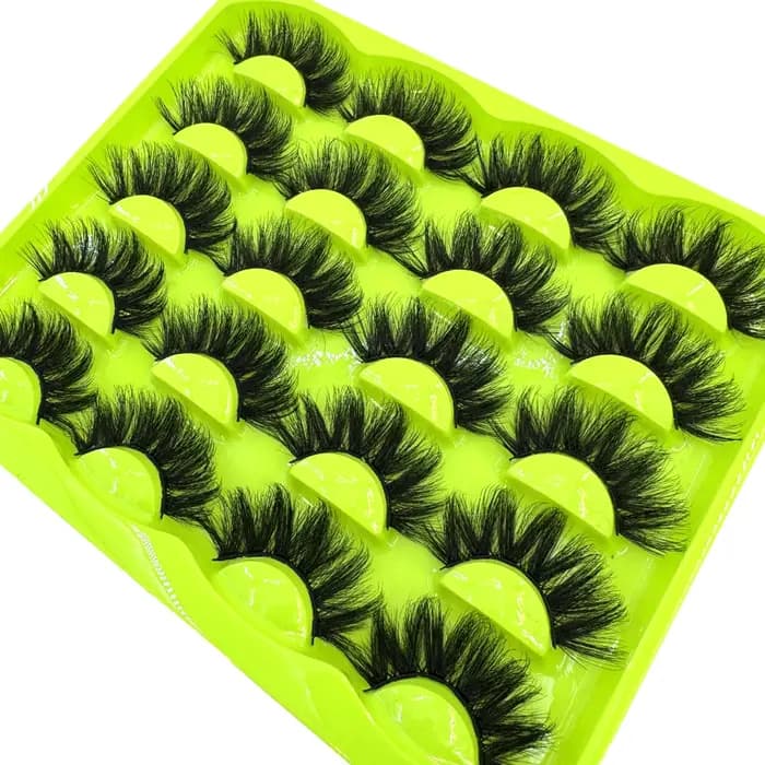 Nouveau 10 paires 3D Faux cils de vison vaporeux moelleux 25MM