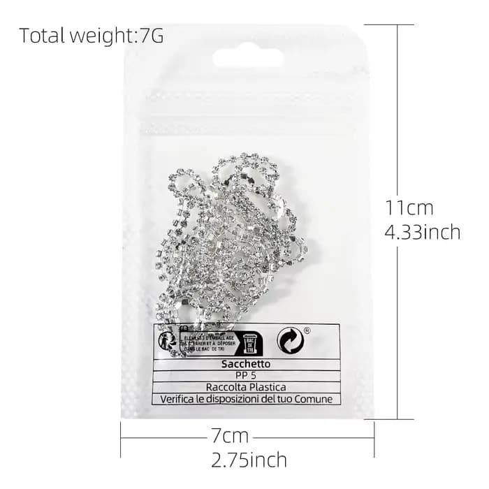 Chaîne de cristal de luxe longue 100/50cm, breloques pour ongles, 1.5/2mm, brillant clair/AB diamant