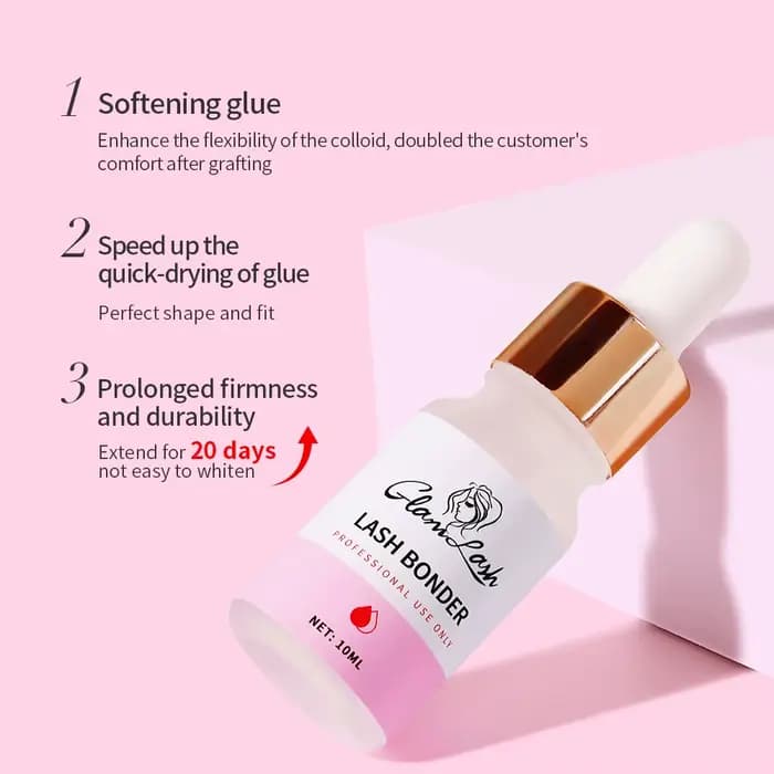 GLAMLASH 10 ml/15 ml Super Bonder agent de fixation pour Extensions de cils apprêt