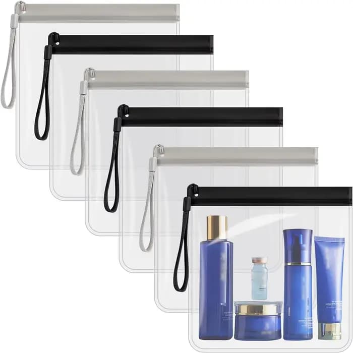 1 sac de toilette transparent pour voyage