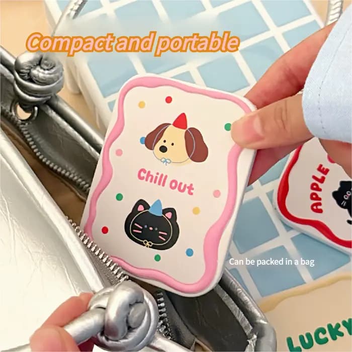 Petit miroir mignon, mini miroir de maquillage portable pour fille
