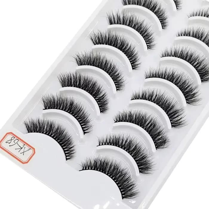 Extension de faux cils en vison, naturels, longs, faits à la main, volume 3d, maquillage, 10 paires,