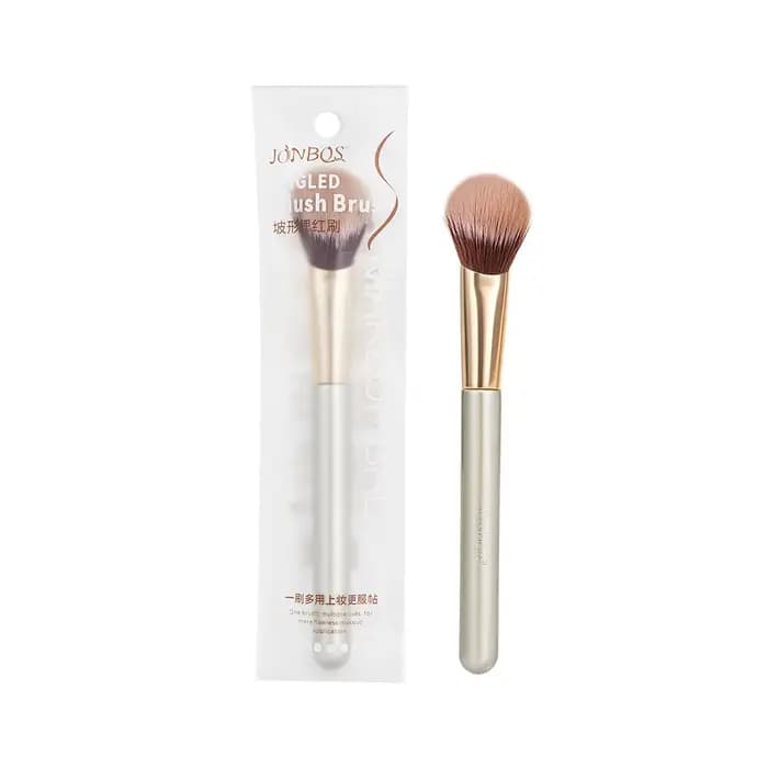Pinceau à blush angulaire JONBOS : Pinceau de maquillage multifonctionnel pour estomper, contourner et illuminer