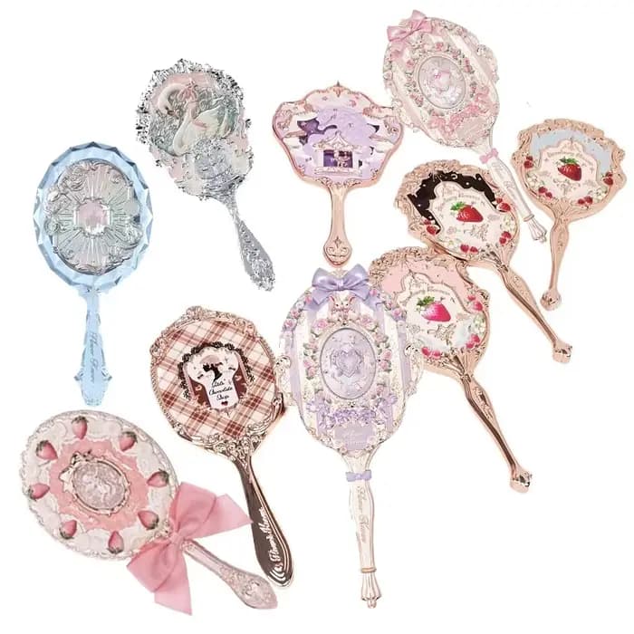 Flowerknows Mirror Midsummer Night Bunny Garden Mirrors Strawberry Cupid Handheld Makeup