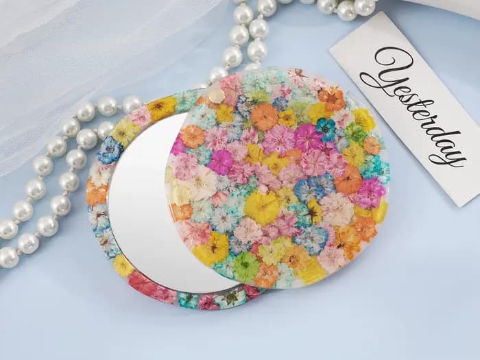 Miroir de maquillage rotatif