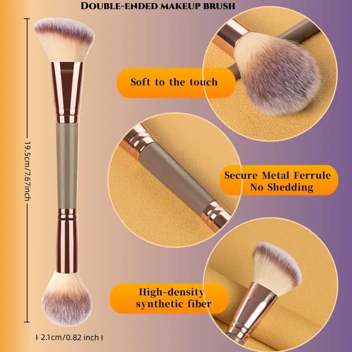 2 pinceaux de maquillage à double extrémité pour mélanger les liquides
