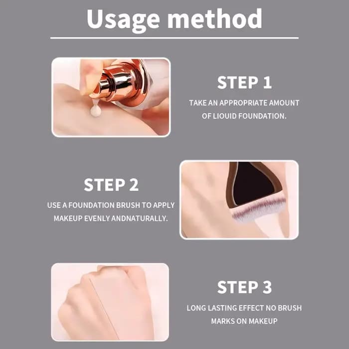 1 pinceau de maquillage professionnel – doux pour le fond de teint et le correcteur