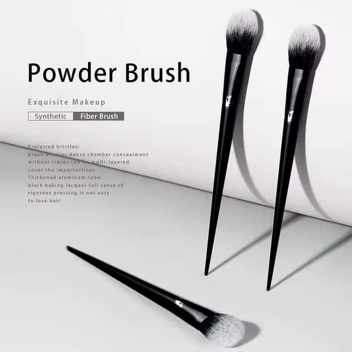 Kat Von D-pinceau de maquillage 25 pinceau à Blush cheveux en fibres douces élégant manche noir pinceaux