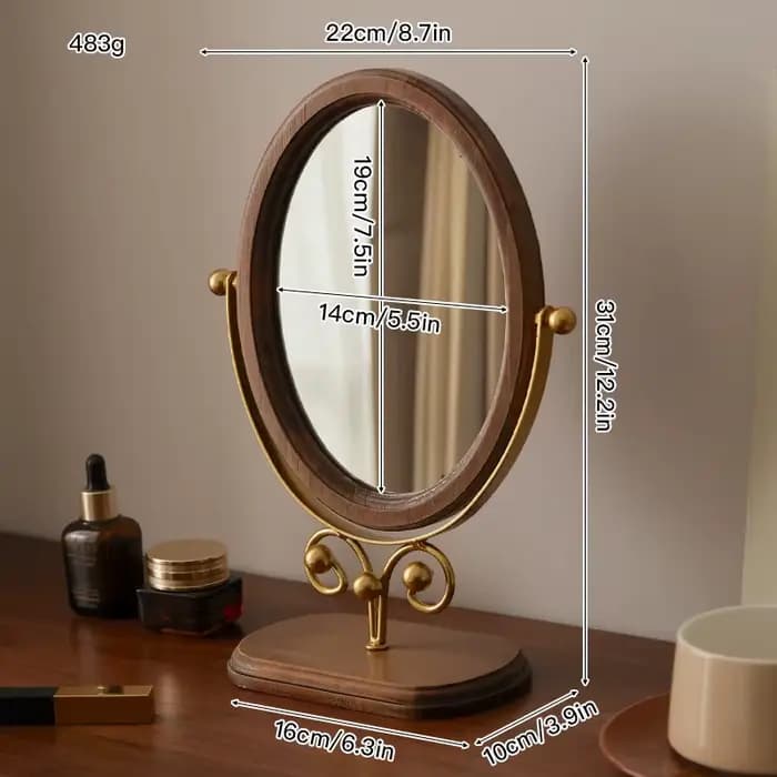 Miroir de maquillage Vintage pour filles