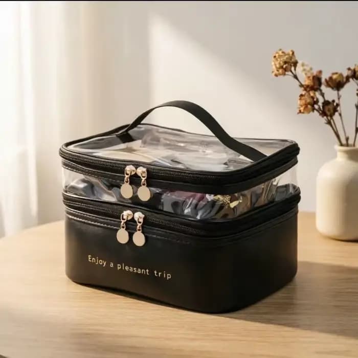 Trousse de maquillage double couche