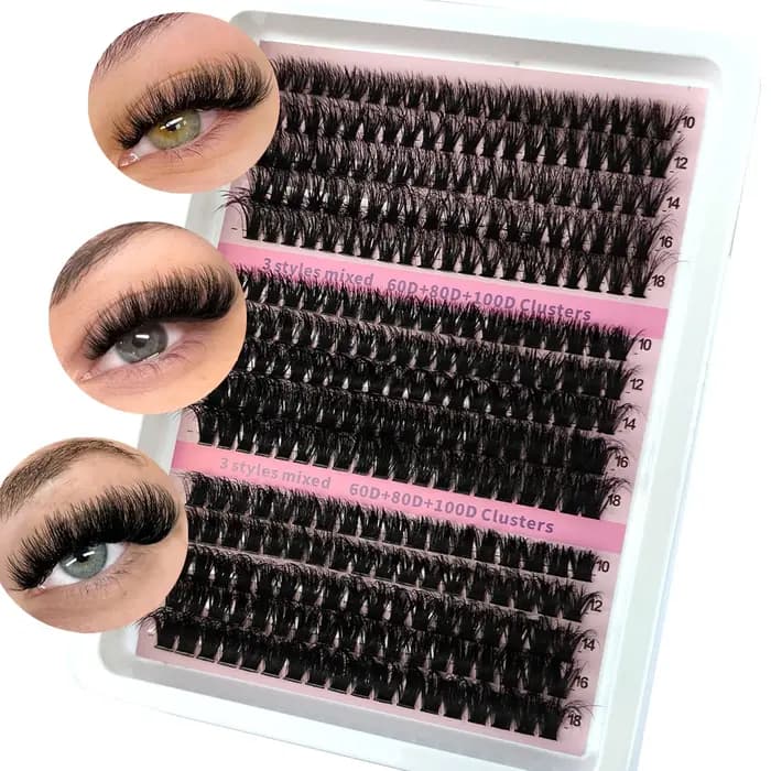 Nouveau 60D + 80D + 100D cils de vison moelleux Extension