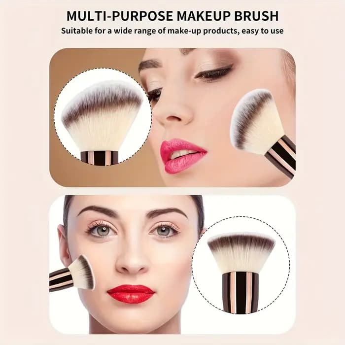 Pinceau de maquillage professionnel double extrémité pour fond de teint et contour