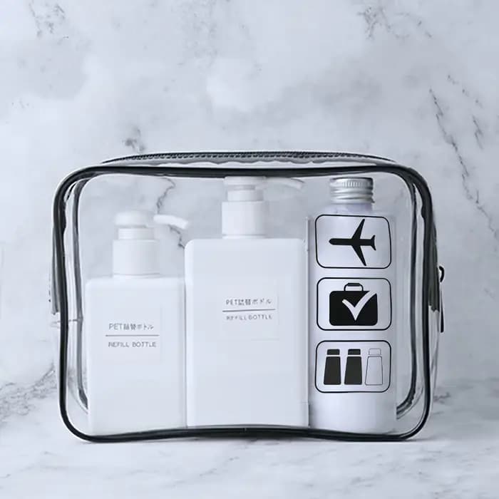 Trousse de toilette transparente approuvée par TSA