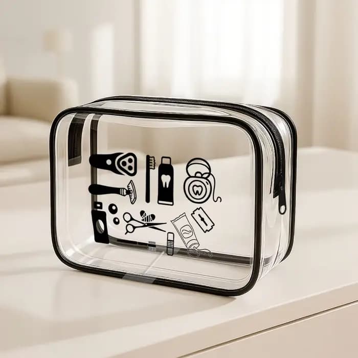 Trousse de toilette transparente pour femme – Organisateur de maquillage de voyage pour salle de sport