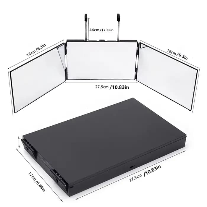 Miroir à 3 voies avec LED 360