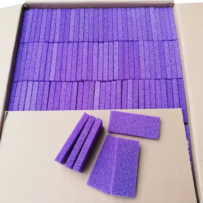 Pierre ponce violette pour pieds, 100 pièces, éponge pour épurateur de pieds, dissolvant de callosit