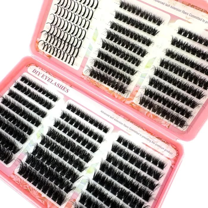 48 rangées 6 Styles pointes cils individuels Volume grappes