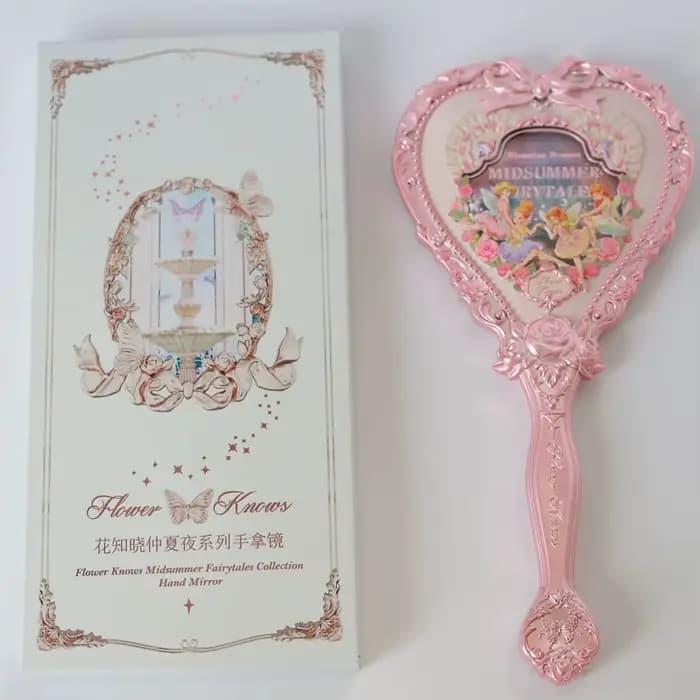 Miroir de Poche Edition Limitée Design Sirène Collection Fées Portable Maquillage Cadeau Femme Blanc