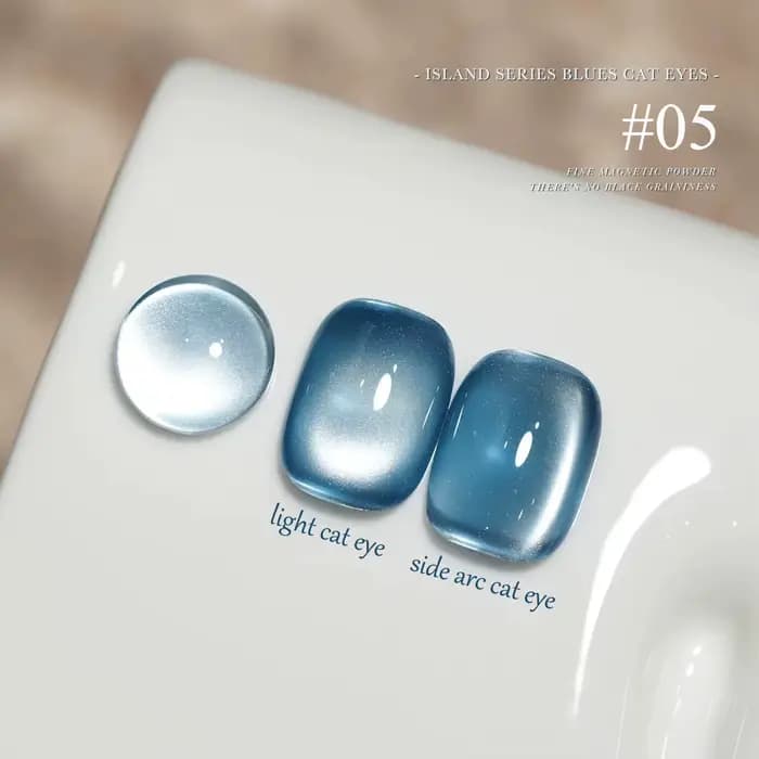 1-12 pièces TC été bleu perle de verre oeil de chat Gel vernis à ongles Flash blanc Spar couleur nue