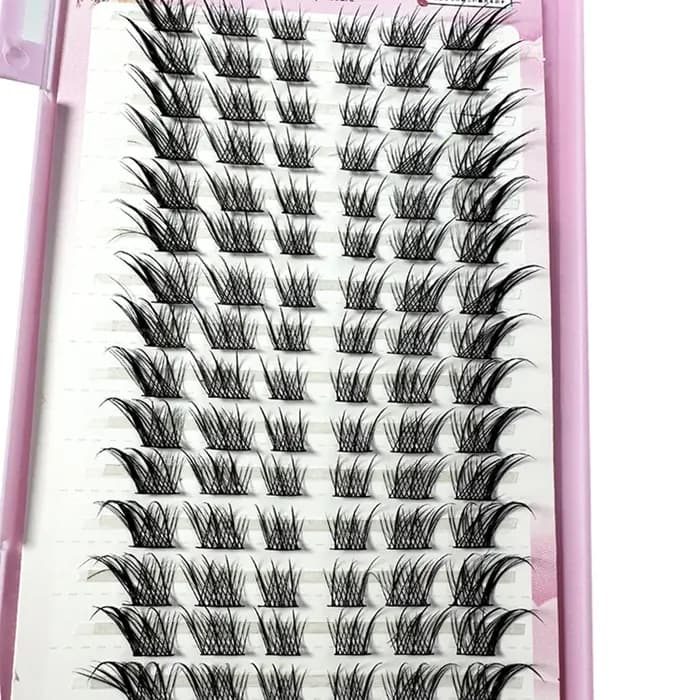 Faux cils manga œil de renard, 32 rangées, grande capacité, optique conique, segmenté, grappe indivi