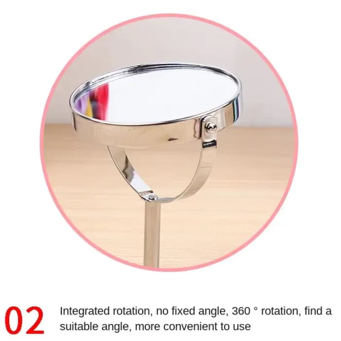 Miroir de maquillage de bureau rotatif double face