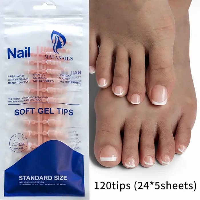 144 pièces faux ongles carrés courts bleu lac/blanc/rouge/nu presse