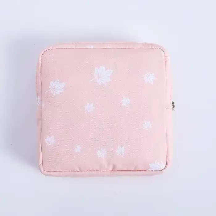 Petit sac cosmétique portable avec fermeture éclair pour fille