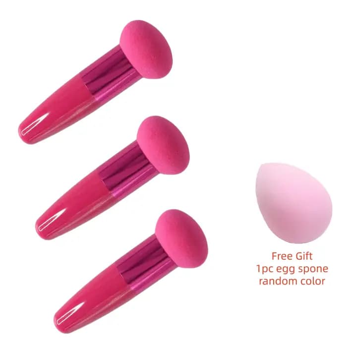 Stylo bouffant de maquillage en éponge à tête de champignon multicolore