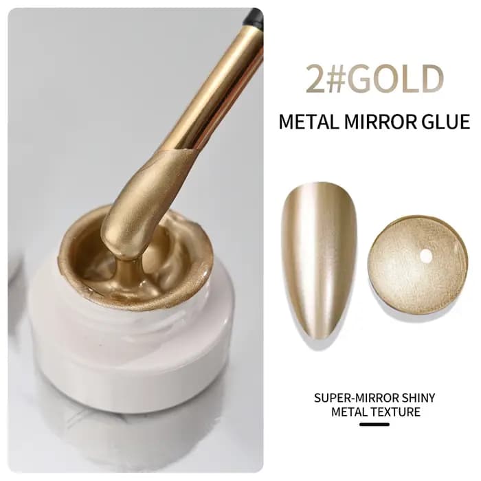 Peinture métallique Gel Chrome or argent effet miroir vernis à ongles Super lumineux ligne de dessin