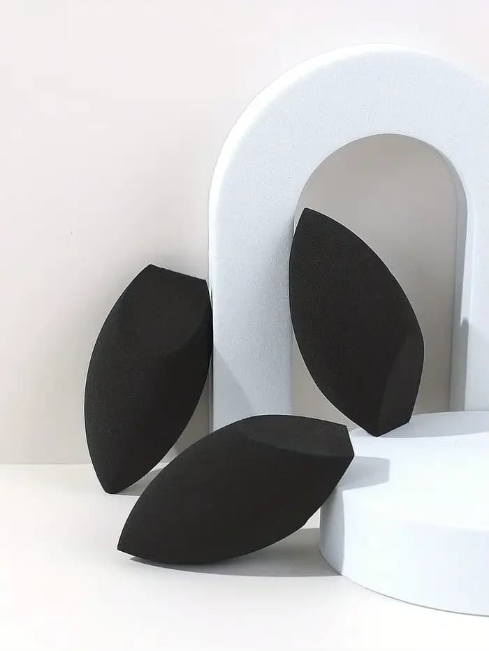 Ensemble de 8/6/3/1 éponges de beauté noires en forme d'œuf - Parfaites pour l'application du maquillage
