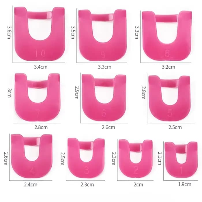 Bouclier de vernis en forme de courbe G, 26 pièces/ensemble, 10 tailles, protection des ongles, couv