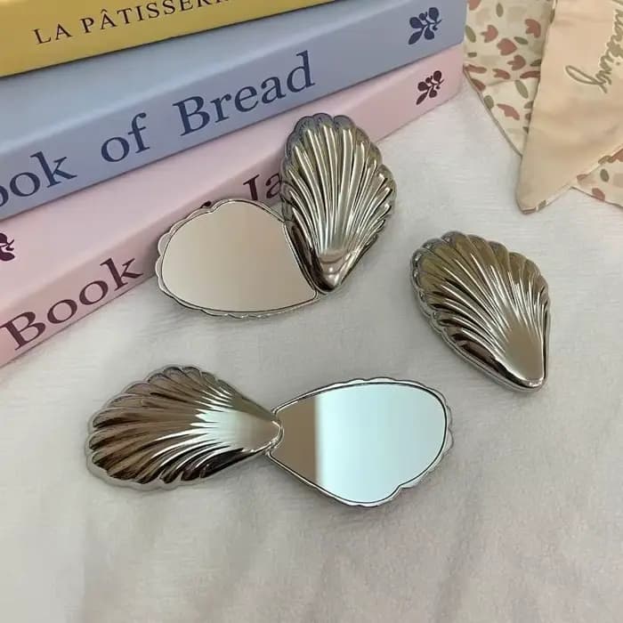 Miroir de maquillage de formes rondes carrées pour fille