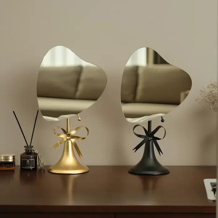 Miroir de maquillage en métal pour la maison