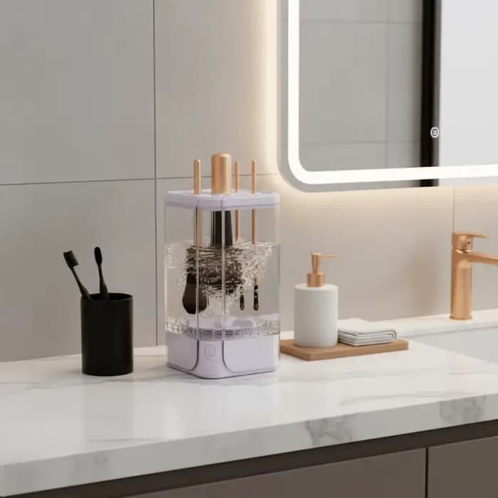 Machine de nettoyage de pinceaux de maquillage portable