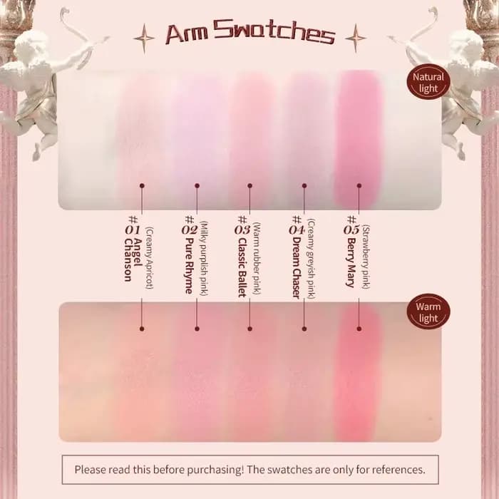 Flower Knows Strawberry Rococo Fard à Joues Gaufré 5g Longue Tenue Haute Pigmentation Palette Berry Mary Maquillage Vegan