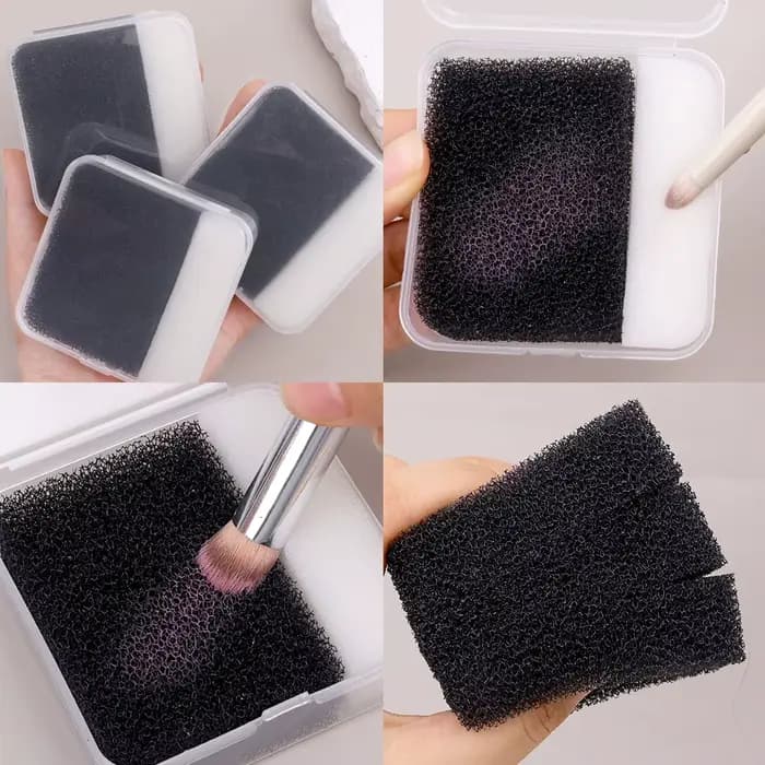Éponge de nettoyage pour pinceaux de maquillage