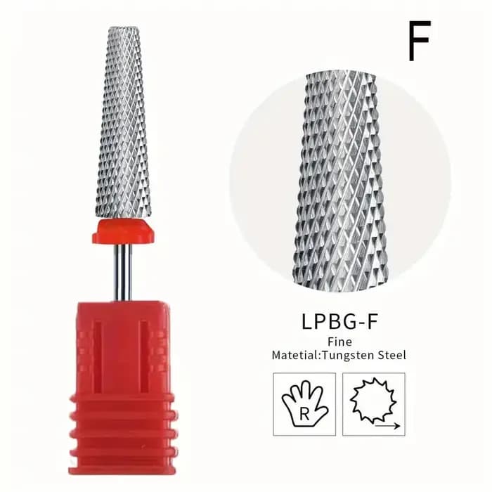 Forets à ongles en carbure de tungstène Extra longs 5 en 1