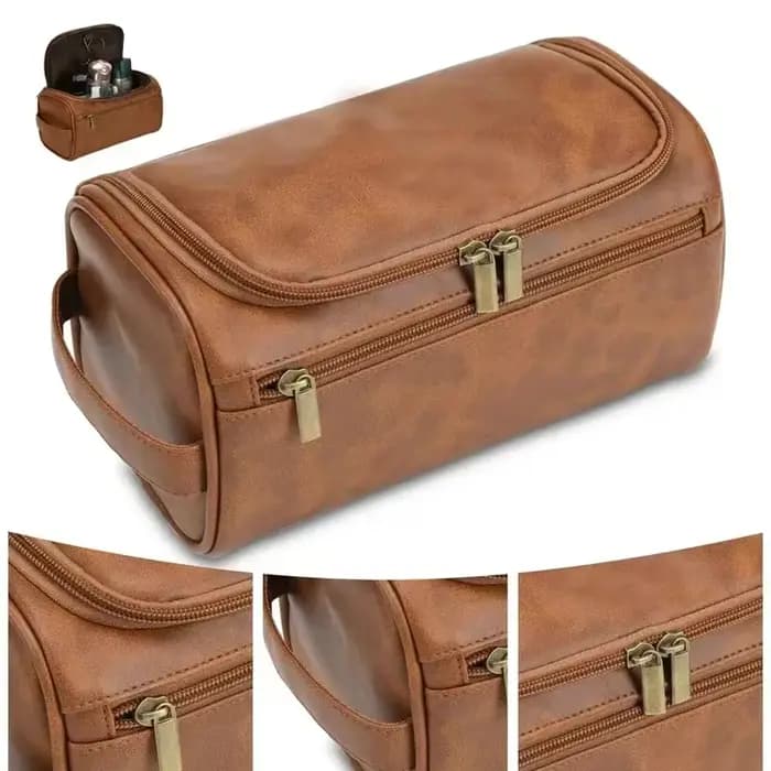 Trousse de toilette en cuir pour hommes et femmes