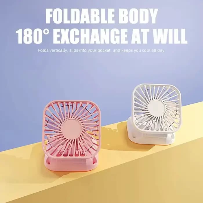 NOUVEAU Mini ventilateur portable élégant avec miroir de maquillage intégré