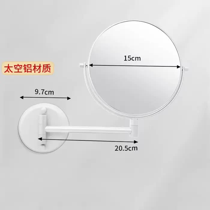 Miroir de Dressing mural, grossissant de 8 pouces, miroir double face, espace en aluminium noir, mir