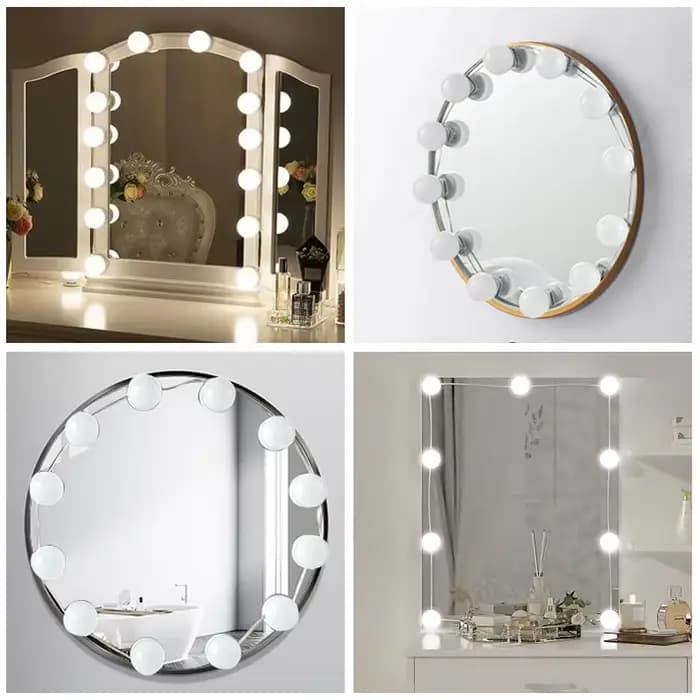 Miroir de maquillage ampoule LED lumières de vanité USB 12V salle de bain coiffeuse éclairage Dimmable LED vanité lumière pour miroir lumière
